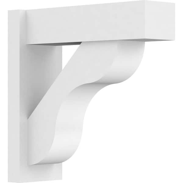 Ekena Millwork Carmel 7 in. W x 20 in. H x 20 in. D Signature Urethane Polyurethane Outlooker with Block Ends