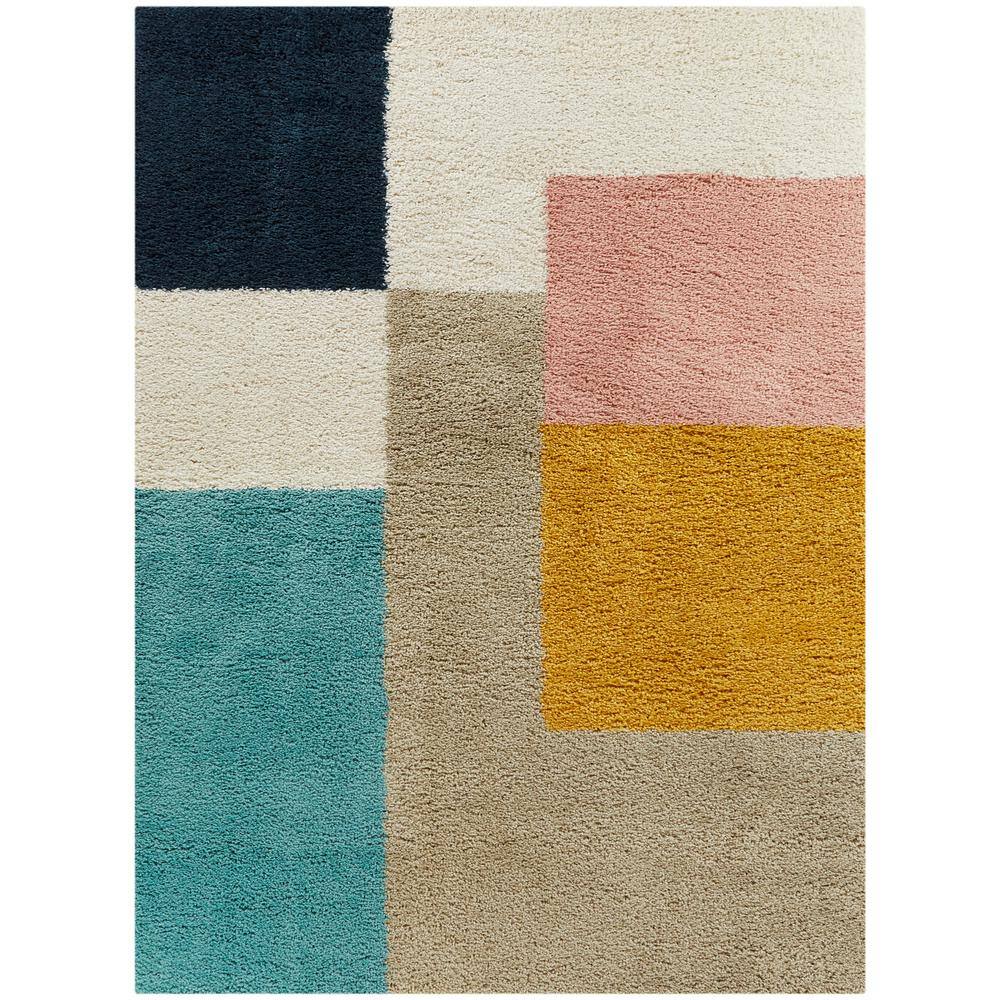 BALTA Joshua Multicolor 8 ft. x 10 ft. Color Block Shag Area Rug ...