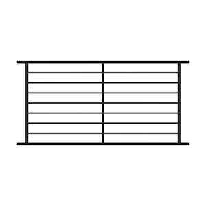 Fe26 Axis 34 in. H x 6 ft. W Black Steel Railing Level Panel