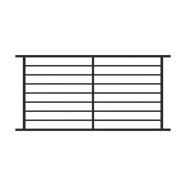 Fe26 Axis 34 in. H x 6 ft. W Black Steel Railing Level Panel