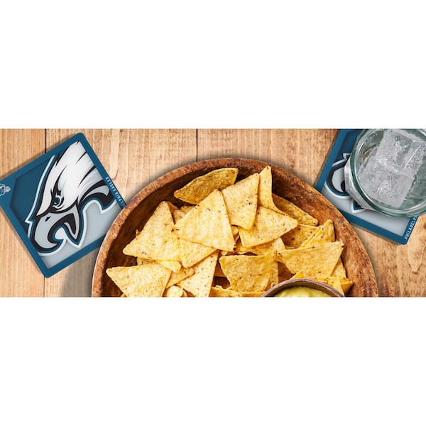 Philadelphia Eagles 4-Piece Aluminum Coaster Set with Caddy