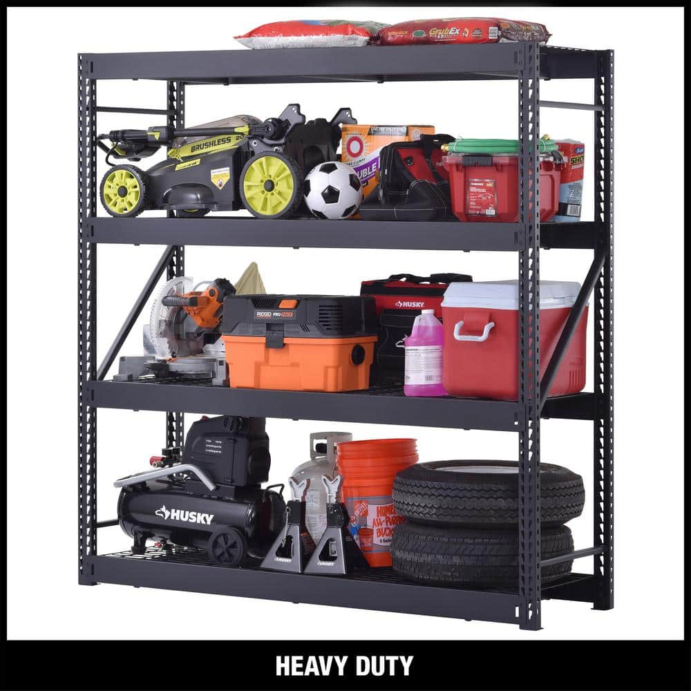 Husky 4-Tier Industrial Duty Steel Freestanding Garage Storage Shelving Unit