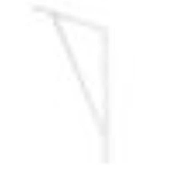 16 in. x 10 in. White Heavy-Duty Shelf Bracket