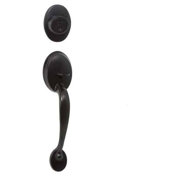 DELANEY HARDWARE Colton Single Cylinder Entry Door Handleset with Saxon Knob