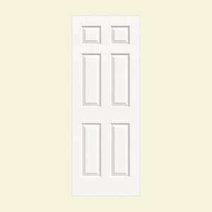 30 in. x 80 in. Colonist White Painted Textured Molded Composite MDF Interior Door Slab