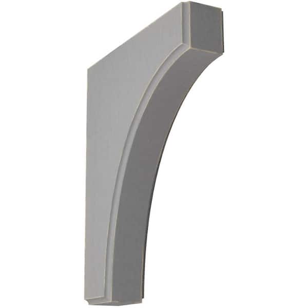 Ekena Millwork 1-3/4 in. x 10 in. x 8 in. Pebble Grey Clarksville Wood Vintage Decor Bracket