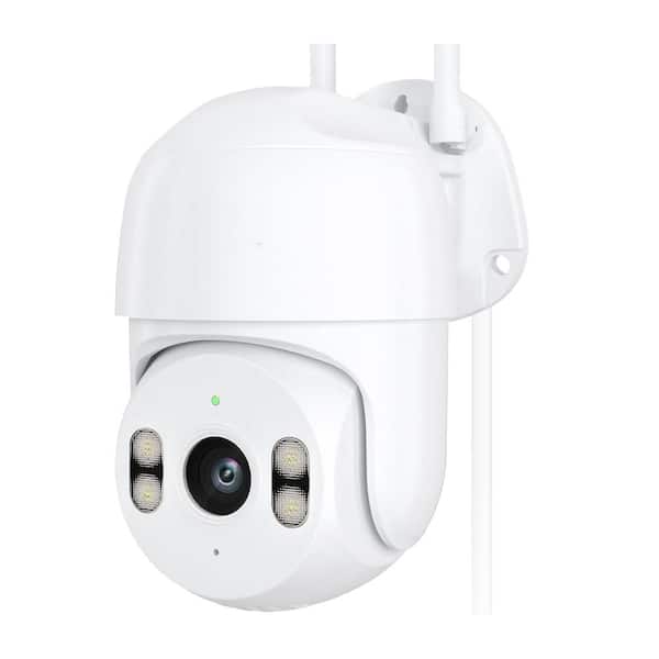 2K Security Camera Outdoor 360° PTZ with Motion Detection Tracking Color Night Vision Two-Way Audio IP66 Weatherproof