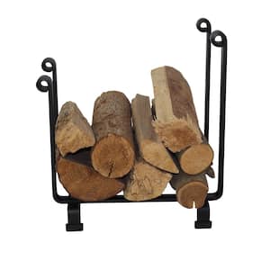 Handcrafted Indoor/Outdoor Hearth Firewood Rack Black