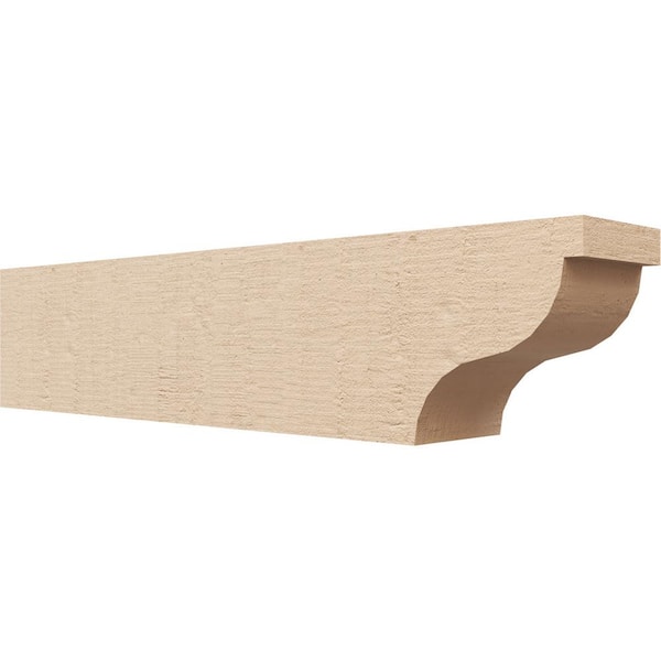 Ekena Millwork 6-in. x 8-in. x 36-in. Garner Woodgrain, Primed Tan Timberthane Polyurethane Rafter Tail Brace