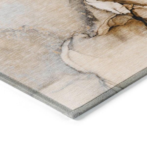 Chantille ACN506 Beige 1 ft. 8 in. x 2 ft. 6 in. Machine Washable Indoor/Outdoor Geometric Area Rug