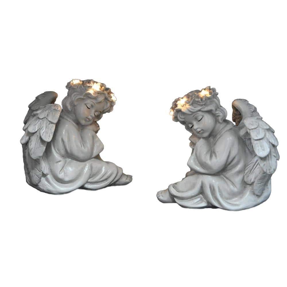 Angel Statue Garden Decor for Solar Outdoor 09P32VXZC - The Home Depot