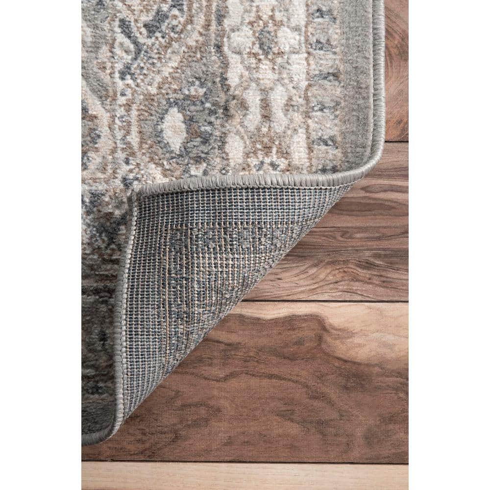 Becca Gray and Taupe 9' x 12' Synthetic Area Rug