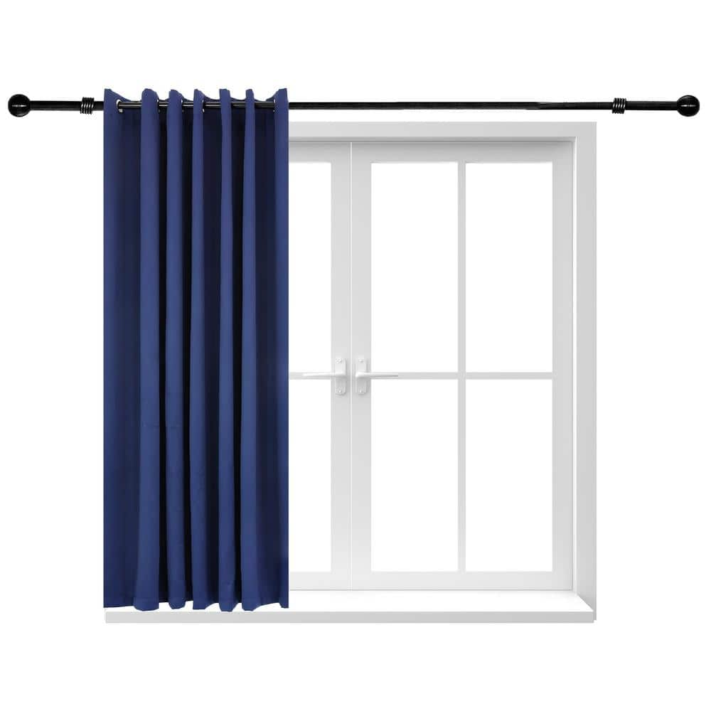 50 in x 84 in Outdoor Curtains for Patio Waterproof, Porch Privacy Drapes  on Top and Bottom Curtain , Navy (1 Panel)