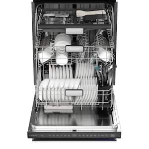 24 in Top Control Standard Built-In Dishwasher in Stainless Steel with 6 Cycles 47 dBA