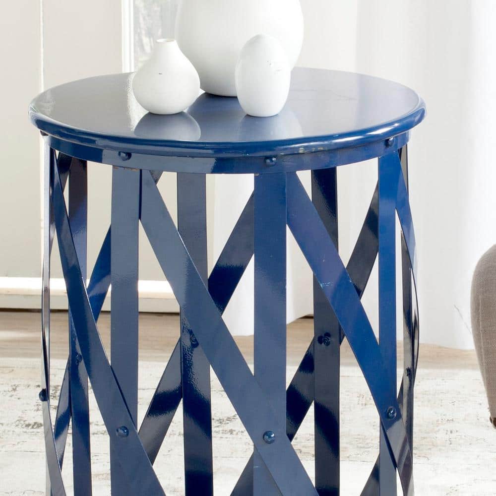 Bertram Black Iron Lattice 14" Accent Table