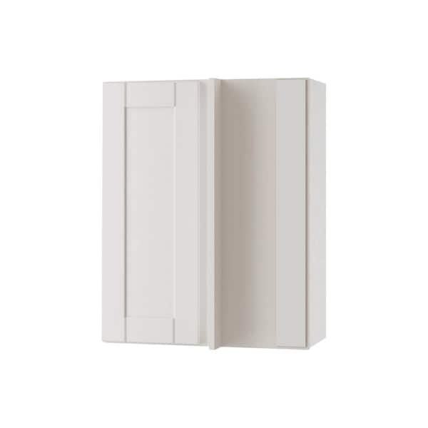 Home Decorators Collection Washington Vesper White Plywood Shaker Assembled Blind Corner Kitchen Cabinet Soft Close 24 in W x 12 in D x 36 in H