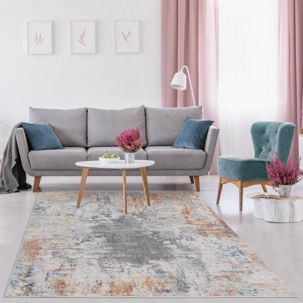 9x12 Modern Multi-Color Large Area Rugs for Living Room