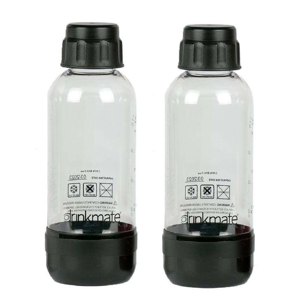 DrinkMate 0.5 l Black Carbonating Water Machine Bottles 002-02-2X - The  Home Depot