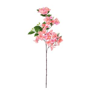 30 in. Peach Artificial Bougainvillea Flower Stem Spray (Set of 4)