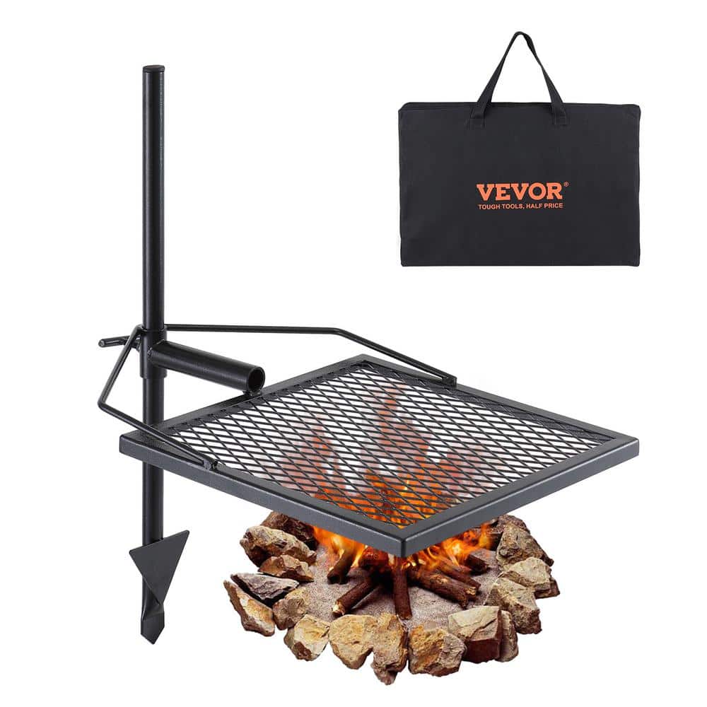 BreeRainz Swivel Campfire Grill,360° Adjustable Camp Over