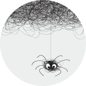 Falkirk Airdrie Abstract Nursery Spider Peel and Stick Circular Wall Mural
