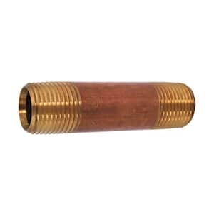 3/4 in. x 4 in. Red Brass Nipple