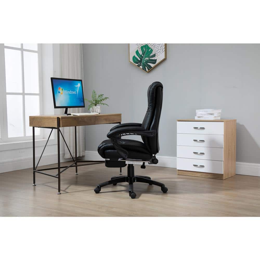 Black High Back Leather Swivel Executive Office Chair