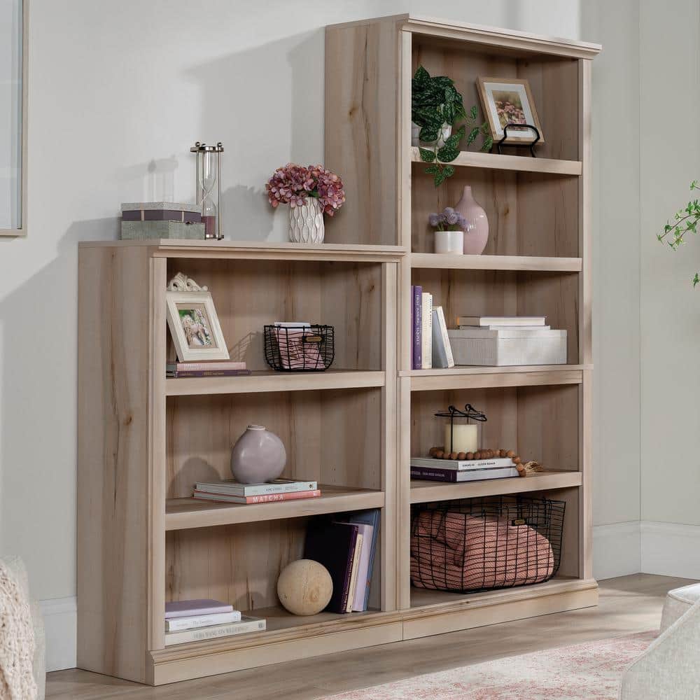 Pacific Maple Adjustable 5-Shelf Wood Bookcase