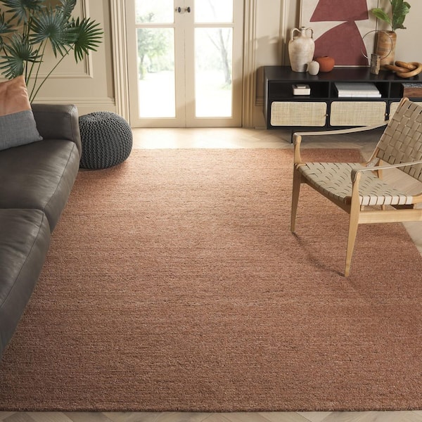 Himalaya 8 ft. x 10 ft. Light Brown Solid Modern Area Rug