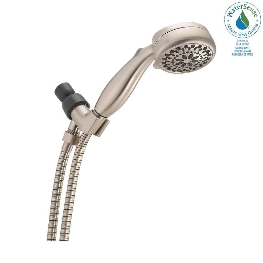 Satin Nickel 7-Function Handheld Showerhead with 6 ft Hose