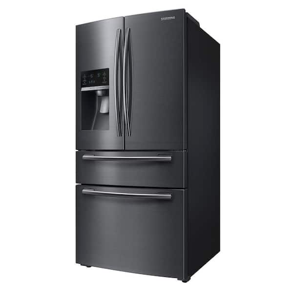 Samsung 33 in. W 24.73 cu. ft. French Door Refrigerator in Fingerprint Resistant Black Stainless