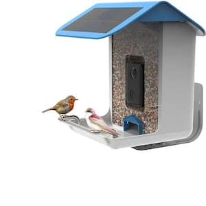 Smart Bird Feeder with Solar Roof, 1080P HD Camera, AI Identify Bird Species, Wi-Fi Connection (Include 16G SD Card)