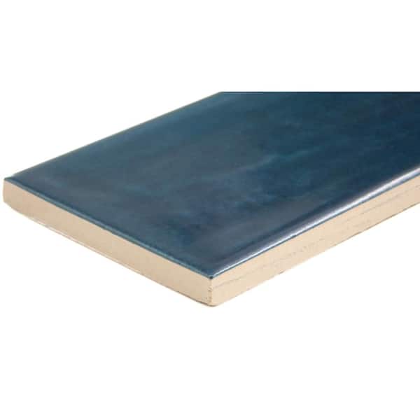 Raku Blue 3 in. x 12 in. Matte Ceramic Wall Tile (6.3 sq. ft./Case)