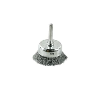 911508-4 3 Crimped Wire Wheel Brush, Shank Mounting, 0.012 Wire Dia., 1  Bristle Trim Length, 1 EA
