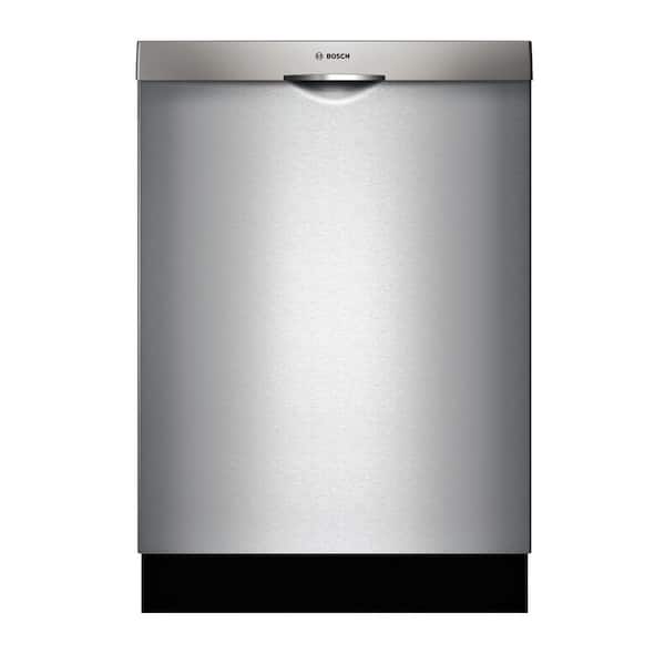 Bosch 300 Series 24 in. Scoop Handle Top Control Stainless Steel Dishwasher with Stainless Steel Tall Tub, 3rd Rack, & 44 dBA