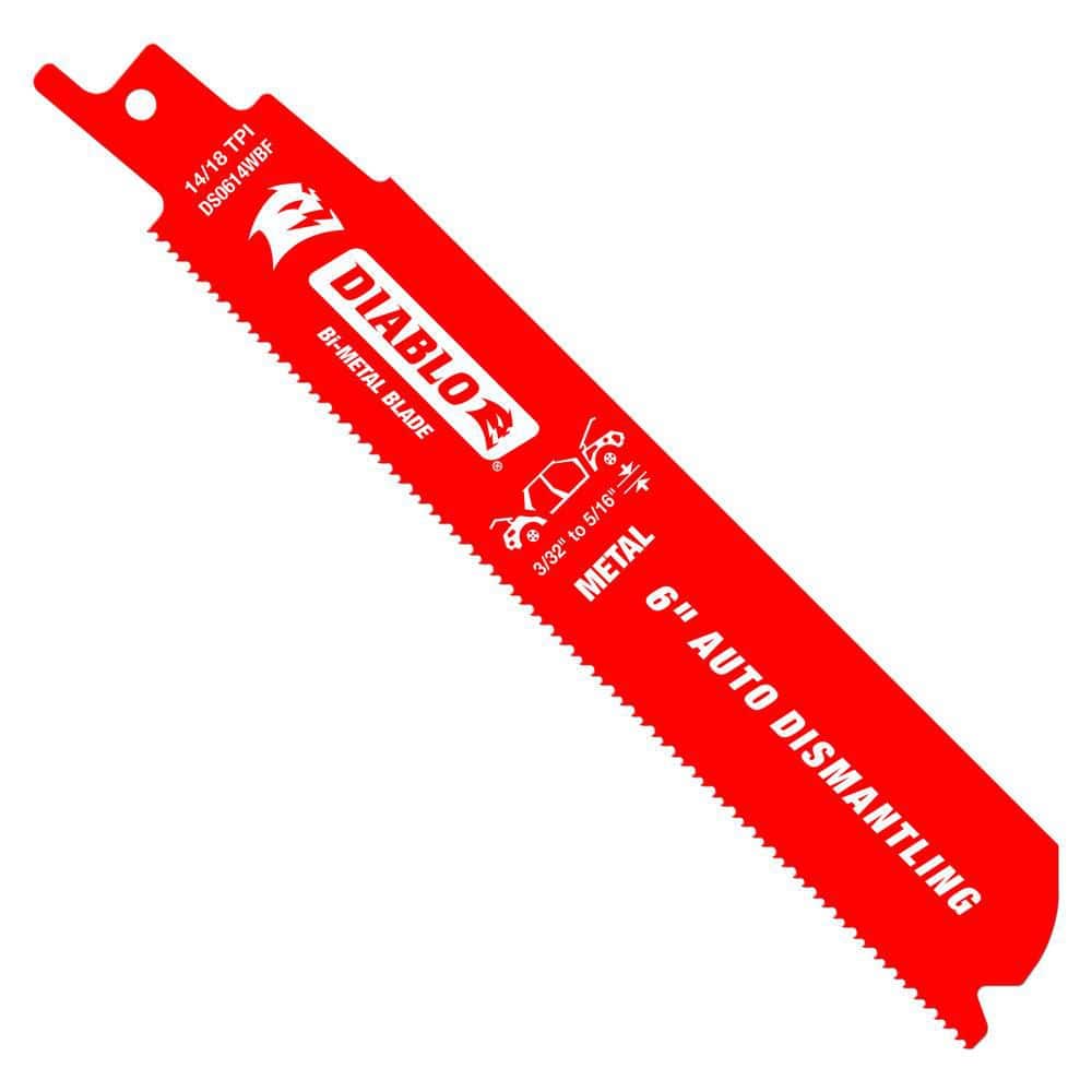 6 in. 14/18TPI Bi-Metal Reciprocating Saw Blades for Auto Dismantling (200-Pack) price history on PriceWatchPro