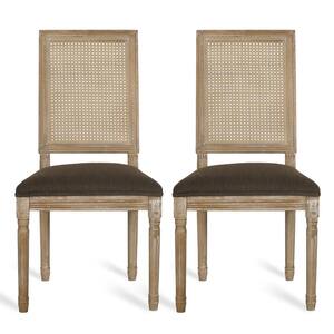 Beckstrom Brown and Natural Upholstered Dining Chair (Set of 2)