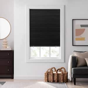 Black Cordless Blackout Pleated Paper Shade 48 in. W x 72 in. L (2 -Pack)