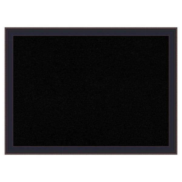Amanti Art Havana Black Bronze 31 in. x 23 in. Poly Framed Black Cork ...