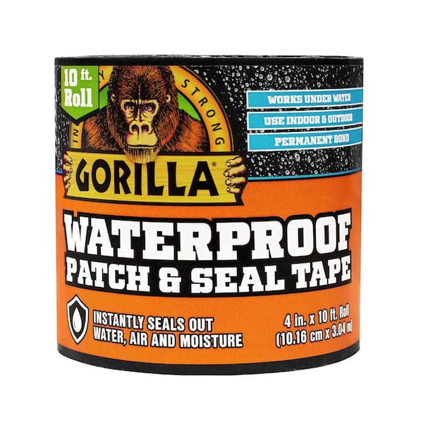 Gorilla 10 ft. Waterproof Patch and Seal Tape Black (4-pack)
