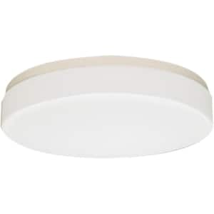 1-Light Small LED Indoor/Outdoor White Bath/Vanity Ceiling Flush Mount/Wall Mount Sconce - Round/Circle Acrylic Shade