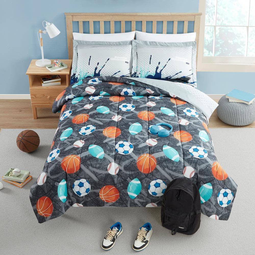 Twin Reversible Sports Illustrated Kids Microfiber Bedding Set