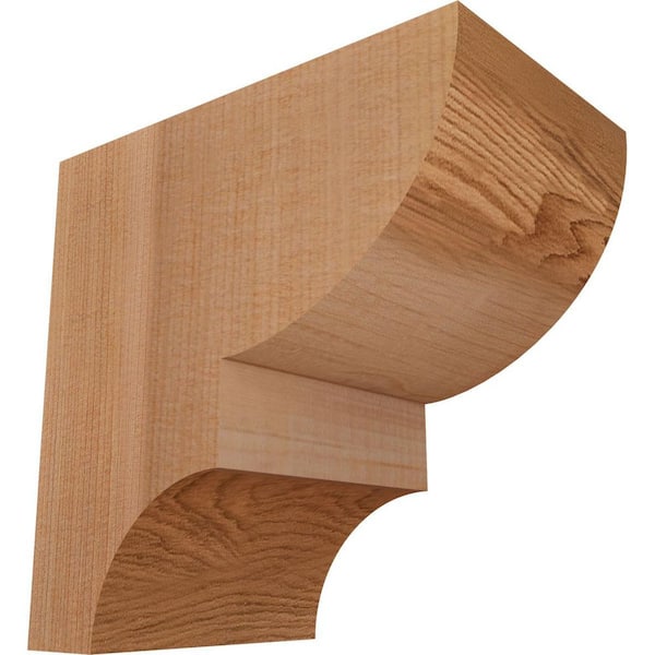 Ekena Millwork 3-1/2 in. x 6 in. x 6 in. Western Red Cedar Ridgewood Smooth Corbel