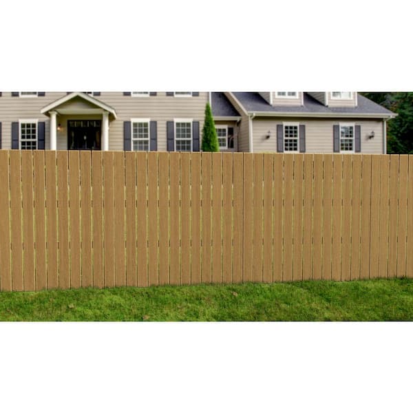 Natures Composites Composite Fence and Gate Picket - Square Top - Timber Brown - 3/8in. x 5in. x 5 3/4ft. (7-Pack)