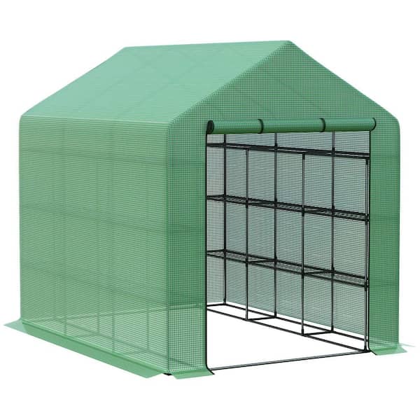 110 in. W x 110 in. D x 96 in. H Walk in Greenhouse with