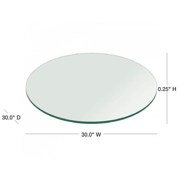 Clear Round Glass Table Top, 30 Inch Round Glass Table Top
