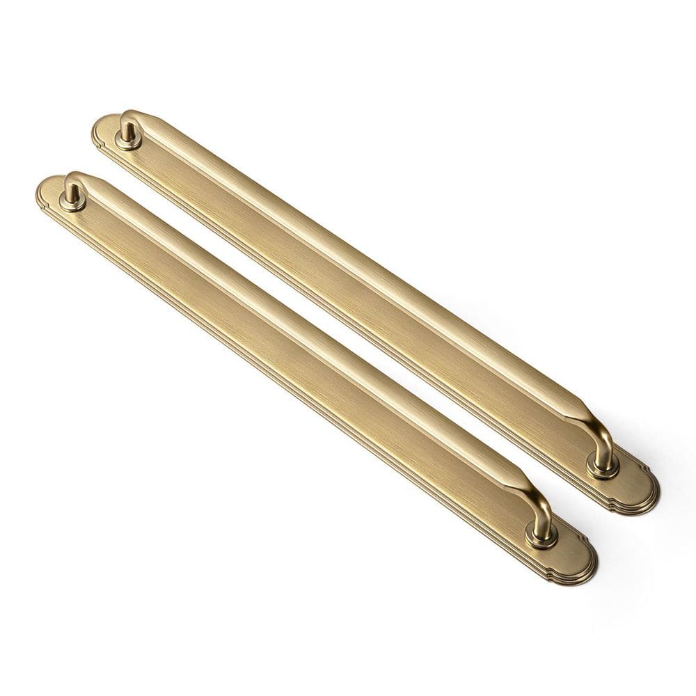 2-Pack 12-5/8 in. (320mm) Champagne Bronze Zinc Alloy Cabinet Pull with Stepped Border Long Backplate Drawer Bar Pull price history on PriceWatchPro
