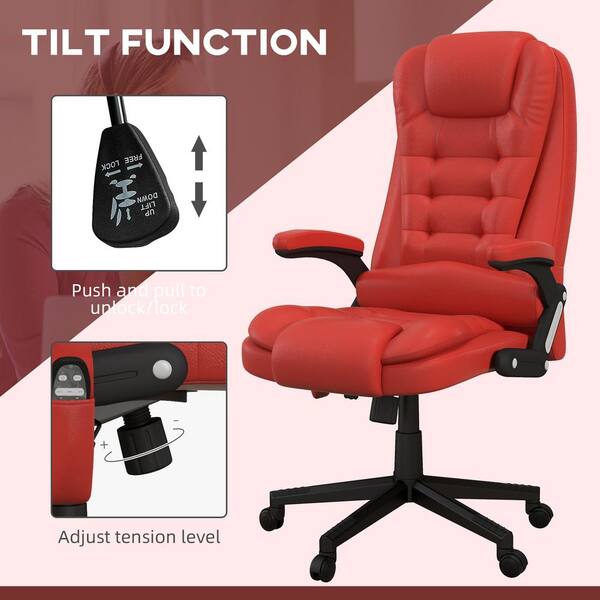 NOBLEMOOD Executive Office Chair, 4 Points Massage Desk Chair Heated Design Big and Tall Office Chair Ventilation Mesh Ergonomic Reclining Chair