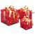 Pre-Lit Red Sisal Gift Box Assortment
