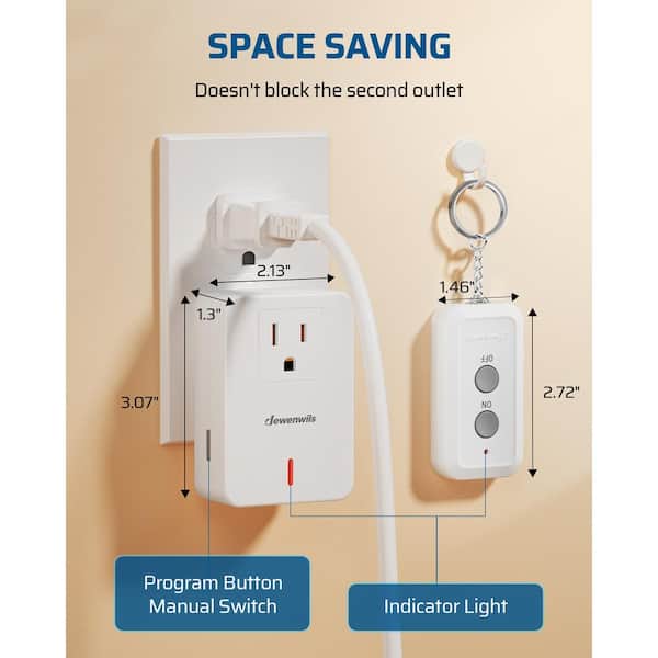 DEWENWILS Indoor Wireless Remote Control Outlet, Remote Light